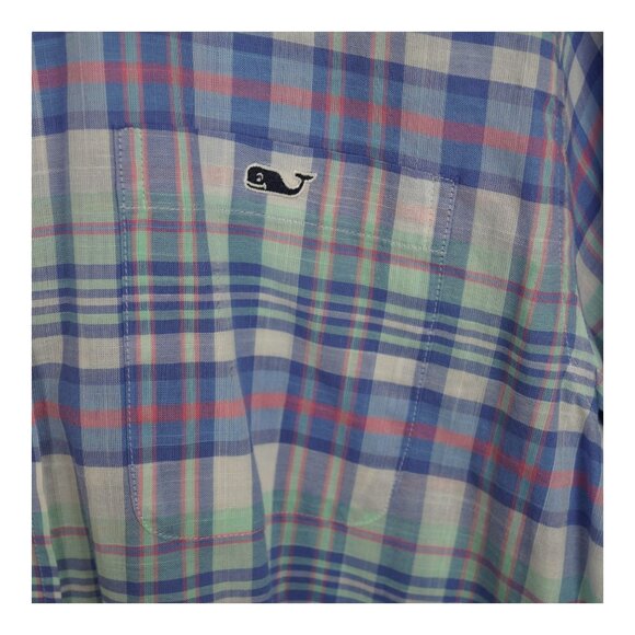 Vineyard Vines Mens Plaid Long Sleeve Slim‎ Fit Tucker Shirt Size M - Picture 5 of 8